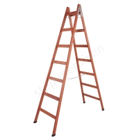 Seven Steps Double Sided Wooden Ladder resim2