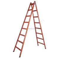 Eight Steps Double Sided Wooden Ladder resim2