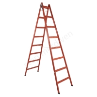 Eight Steps Double Sided Wooden Ladder resim1