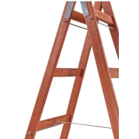 Six Steps Double Sided Wooden Ladder resim5