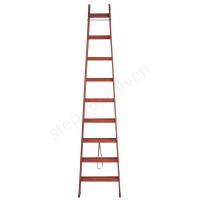 Nine Steps Double Sided Wooden Ladder resim4